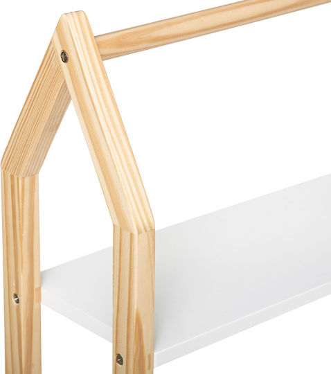 Kids Wall Mount Shelving Unit Maison White 56x15x50.8cm