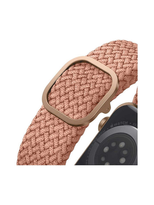 Uniq Aspen Braided Armband Stoff Rosa (Apple Watch 44/45/46mm/Ultra 49mm) UNIQ-44MM-ASPPNK
