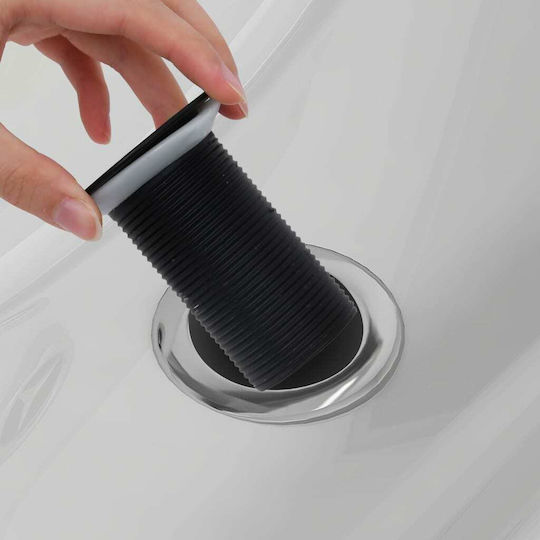 vidaXL Supapă Alamă Chiuvetă Cu Ieșire 40mm și Dimensiune 6.4x6.4cm Neagră