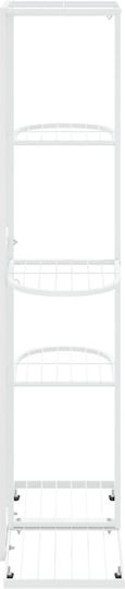 vidaXL Pot Rack Metal White 43cmx22cmx98cmcm.
