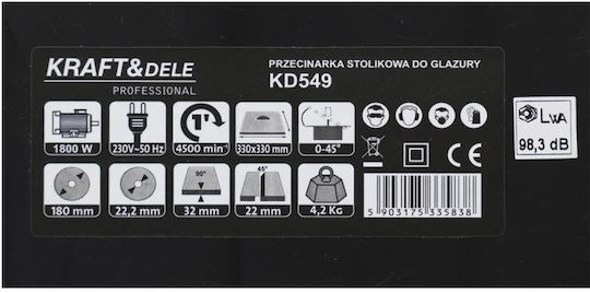 Kraft & Dele Κόφτης Πλακιδίων Ηλεκτρικός
