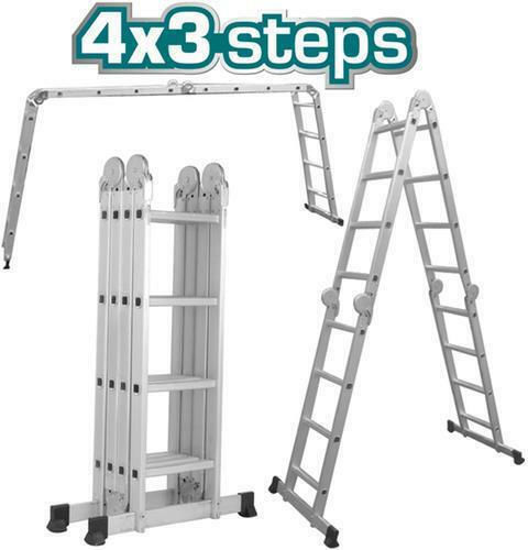 Total Multipurpose Ladder 4x3 with Maximum Height 3.38m
