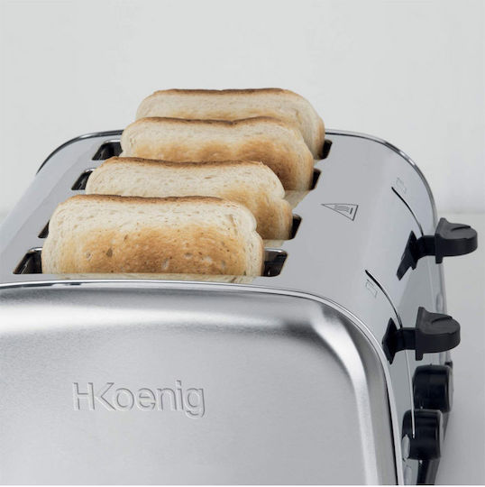 HKoenig Φρυγανιέρα 4 Θέσεων 1500W Inox