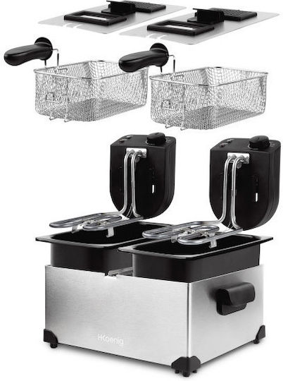 HKoenig DFX600 Friteuză 6lt Argintiu