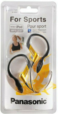 Panasonic Ακουστικά Ψείρες Earbuds RP-HS33E Τύπου Ear Hook Κίτρινα