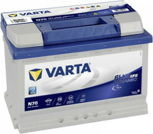 Varta Μπαταρία Αυτοκινήτου Blue Dynamic EFB N70 N70 με Χωρητικότητα 70Ah και CCA 760A Start/Stop