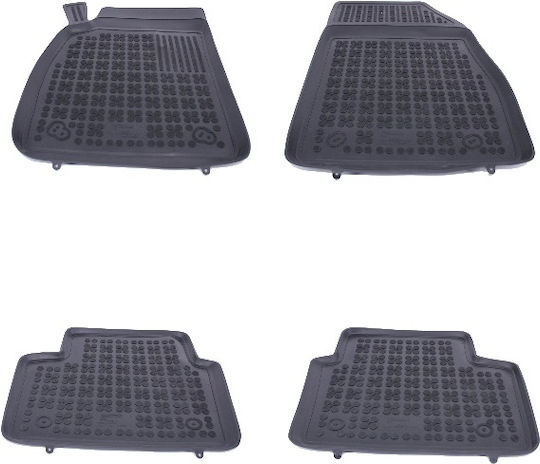 Rezaw Plast Set of Front and Rear Mats 4pcs Tray Type for Opel Insignia 2008-2017 Black