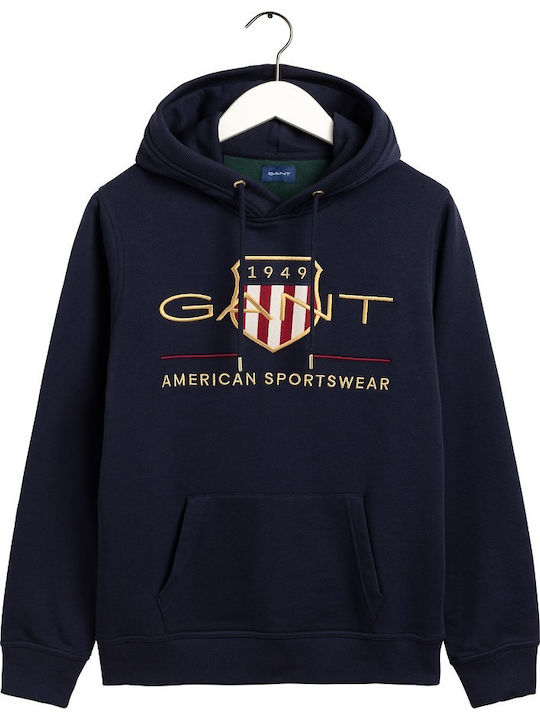 Archive Shield Sweatshirt with Hood Navy