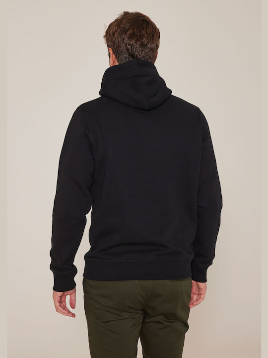 Gant Men's Sweatshirt with Hood and Pockets Black