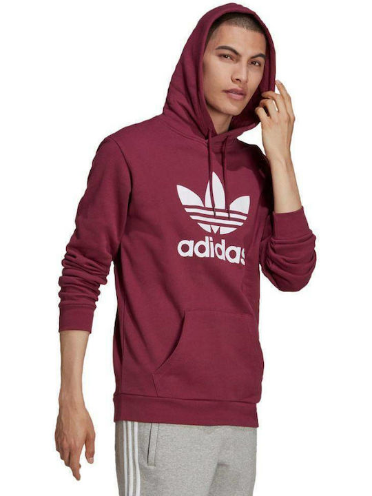 Adicolor Classics Trefoil Sweatshirt with Hood Burgundy