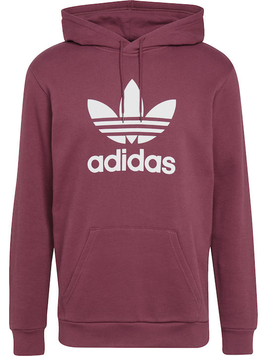 Adicolor Classics Trefoil Sweatshirt with Hood Burgundy