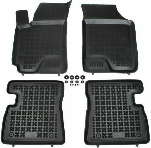 Rezaw Plast Set of Front and Rear Mats 4pcs Tray Type for Hyundai Getz 2003+ Black