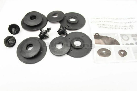 Rezaw Plast Set of Front and Rear Mats 4pcs Tray Type for Volvo V40 1995-2004 Black