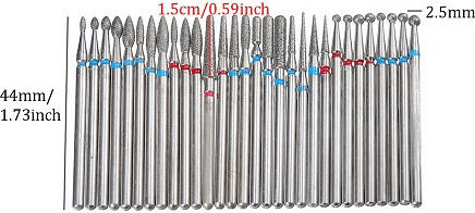 Σετ Διαμαντόφρεζα Τροχού Νυχιών Safety Diamond Drill Bit Set