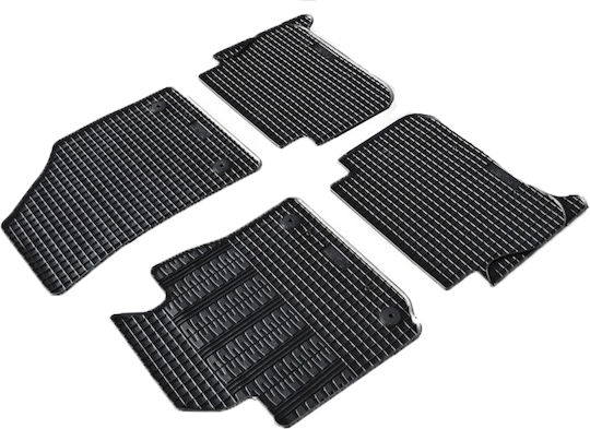 Cik Satz Vorder- und Hintermatten 4Stück aus Gummi für Volkswagen Touran 2003-2015 Schwarz