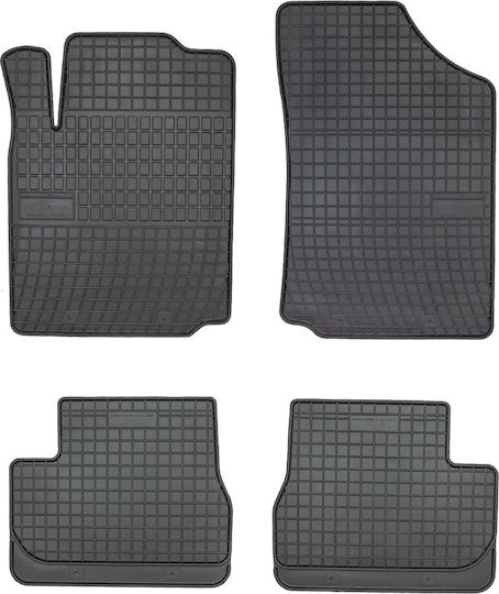 Frogum Set of Front and Rear Mats 4pcs for Citroen C2 / C3 2002 Black