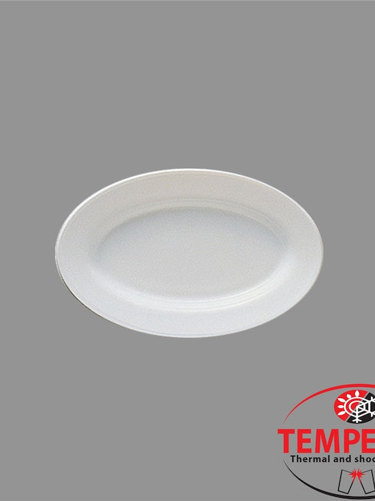 Bormioli Rocco Toledo Platou de Servire Oval Ceramică Albă 22x14.2buc 1buc