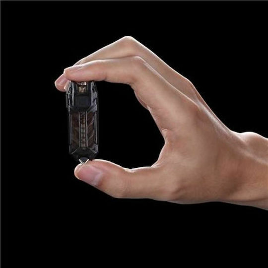 NiteCore Rechargeable Keychain Flashlight LED IP65 with Maximum Brightness 45lm Tube Embedded Black