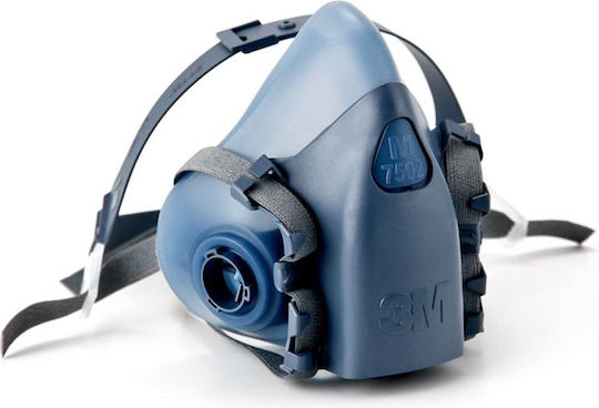 3M Μάσκα Μισού Προσώπου χωρίς Φίλτρα 7502 Μπλε