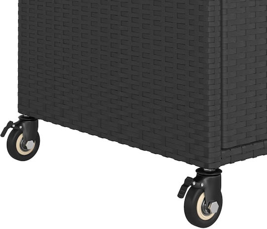 Masa Bar pentru spații exterioare Ratan Negru 100x45x97buc