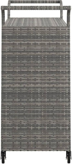 Τραπέζι Μπαρ Εξωτερικού Χώρου Rattan Γκρι 100x45x97εκ.