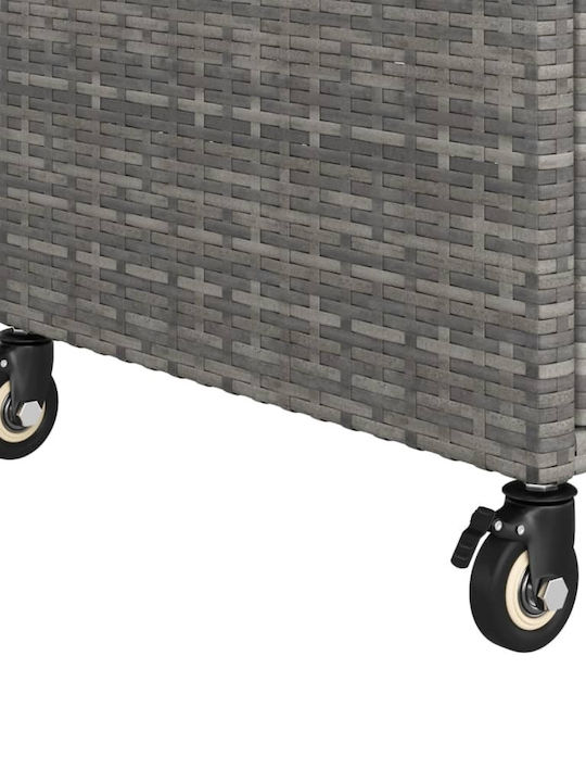 Τραπέζι Μπαρ Εξωτερικού Χώρου Rattan Γκρι 100x45x97εκ.