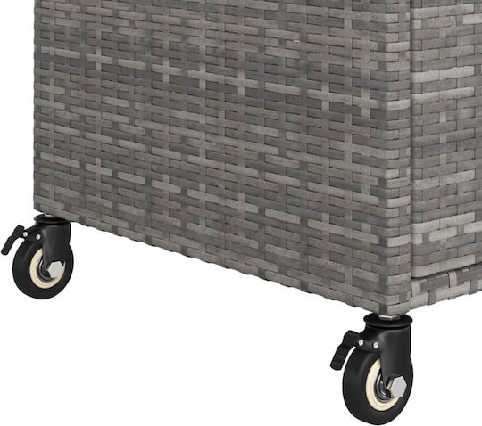 Τραπέζι Μπαρ Εξωτερικού Χώρου Rattan Γκρι 100x45x97εκ.