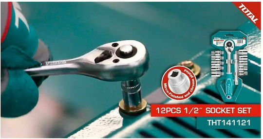 Total Set Ratchet 1\2" 12pcs
