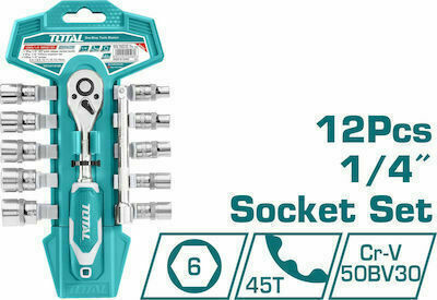 Total Set Ratchet 1\4" 10pcs