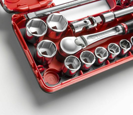 Facom Dbox Set Ratchet 1\2" 21pcs SL.DBOX1PB