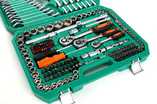 Kraft & Dele Ratschen- & Steckschlüssel-Sets 1\2" & 1\4" & 3\8" 216Stück