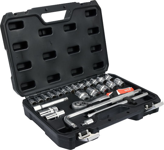 Yato Ratschen- & Steckschlüssel-Sets 1\2" 25Stück