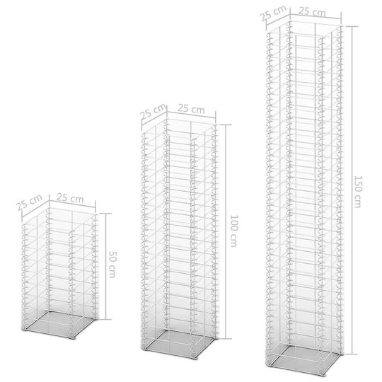 vidaXL Garden Fencing Material 3pcs Silver