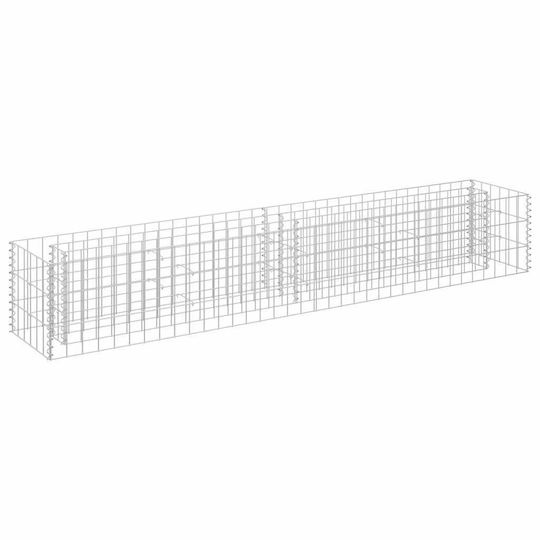vidaXL Raised Planter Garden Fencing Material 1pcs Silver