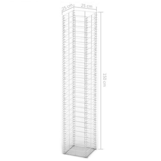 vidaXL Garden Fencing Material Set 25x25x150cm 3pcs Silver