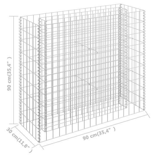 vidaXL Planter Garden Fencing Material 1pcs Silver