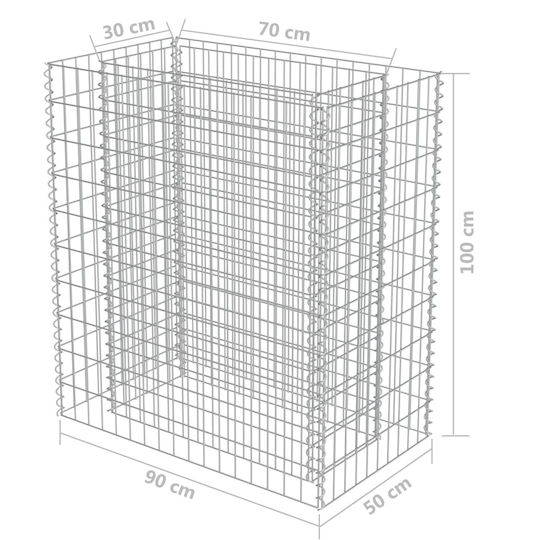 vidaXL Raised Planter Garden Fencing Material 1pcs Silver