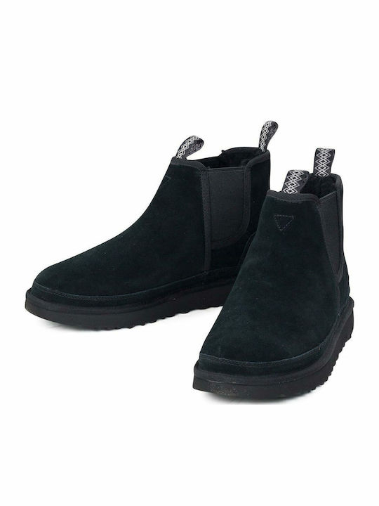 Neumel Suede Μαύρα Chelsea Μποτάκια
