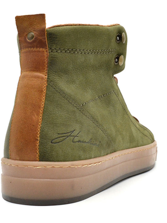 Leather Men's Boots Anatomical Olive