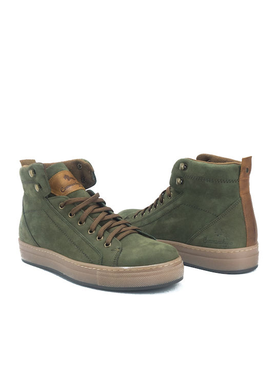 Leather Men's Boots Anatomical Olive