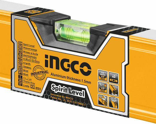 Ingco HSL08100 Spirit Level Aluminum 100cm with 3 Eyes