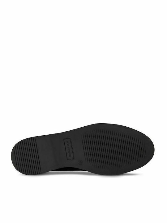 Hudson London Battle Hi Shine Piele Negru Cizme pentru bărbați