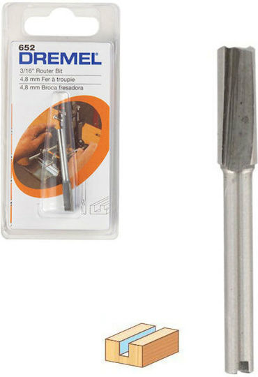 Dremel Router Oțel de mare viteză pentru Tăiere Dreaptă în Lemn 4.8mm