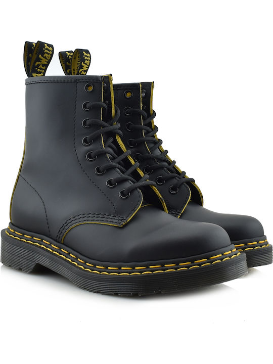 1460 DS Leather Black Boots