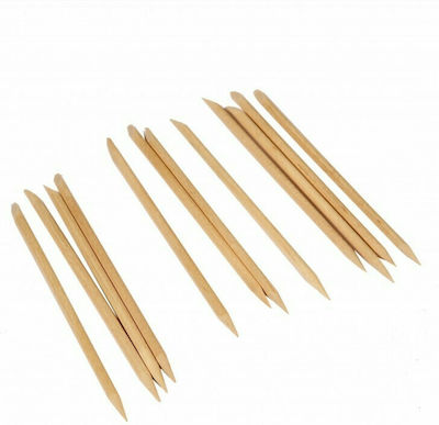 Ro-Ro Accessories Wooden Cuticle Pusher Set of 12 Pieces