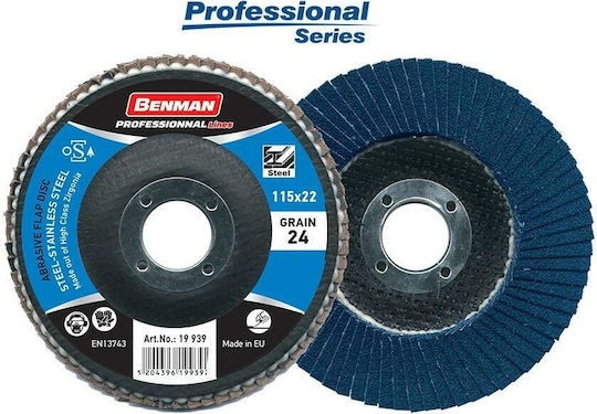 Benman Schleifscheibe 115mm Geflügelt