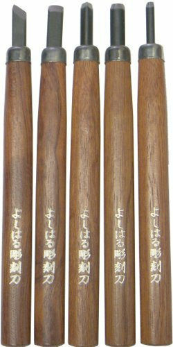 TopMan Set Straight / Skewed Chisels with Wooden Handle 5pcs