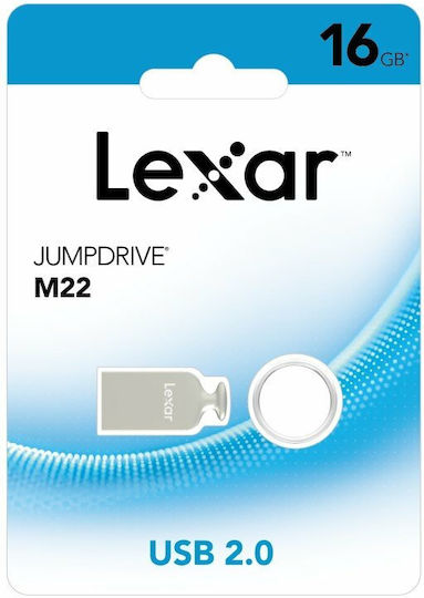 Lexar JumpDrive M22 16GB USB 2.0 Stick Ασημί
