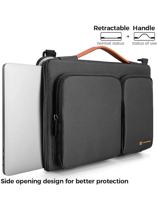 tomtoc Versatile A42 Τσάντα Ώμου / Χειρός για Laptop 14" σε Μαύρο χρώμα