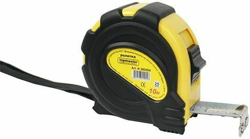 Topmaster 5m Tape Measure with Auto-Rewind and Magnet 25mm x 5m